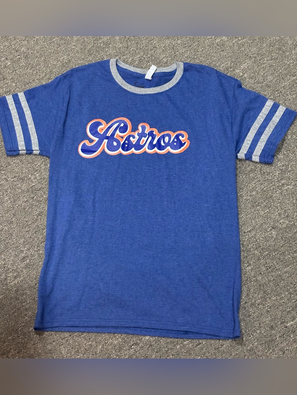 Houston Astros ringer t-shirt retro tee NWOT ladies Sz M